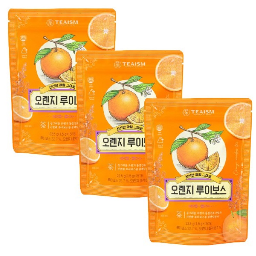 쌍계명차 오렌지 루이보스, 1.5g, 15개입, 3개