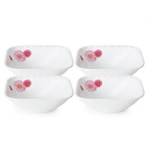 [코렐] 핑크데이지 사각면기 4P 세트, 상세 설명 참조