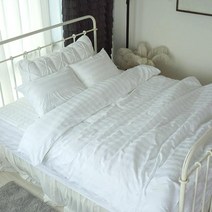 바이데코 60수 샤틴 호텔식 이불커버, 화이트