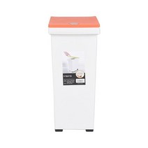 지알디컴퍼니 터치휠 휴지통 10L, 오렌지, 1개