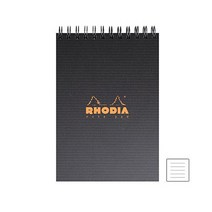 로디아 클레식 스프링 노트패드 A5 줄지, 블랙, 1개