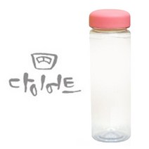 1AM 캘리그라피 분홍뚜껑 보틀, 다이어트 (연회색), 500ml