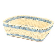 V.E.F 직사각 투톤 바구니 265 x 190 x 70 mm, 블루, 1개