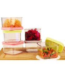 실리콘뚜껑 밀폐용기 6종세트(500ml 6개), 500ml, 가능