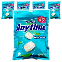 롯데제과 밀크민트 애니타임 캔디, 74g, 5개, 5개