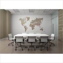 홈앤데코 세계지도포인트벽지3폭짜리1세트완제품, 159h4015901