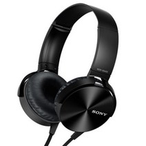 소니 스테레오 헤드폰 MDR-XB450AP, 블랙