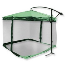 포스아트 포스 반자동 파라솔 모기장, 그린