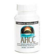 소스내츄럴스 AHCC 750mg 캡슐, 30개입, 1개