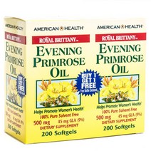 아메리칸헬스 달맞이꽃 오일 500mg 소프트젤 무설탕 글루텐 프리, 400개입, 1개