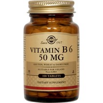 솔가 비타민 B6 50mg 타블렛, 1개, 100정