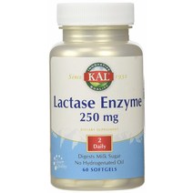 Kal 락타아제 엔자임 250mg 소프트젤, 60개입, 1개