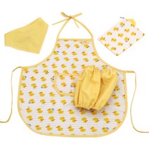 세맘스 아동용 방수 앞치마 4종 세트