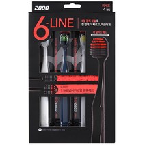 2080 6 LINE 미세모 칫솔, 4개입, 1개