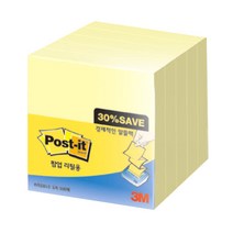 쓰리엠 포스트잇 알뜰팩 76 x 76 mm KR330-5 500매, 노랑, 1개