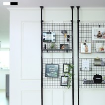 까사마루 다용도 매직파티션 + 악세서리 7종 세트, 블랙