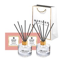 모리앤 골드라벨 디퓨저 120ml x 2p + 블랙 섬유리드 10p + 쇼핑백 2p, 블랙체리