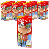 이나바 차오 츄루 고양이 파우치 간식 56g, 가다랑어, 12개