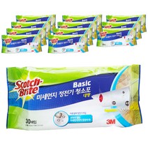스카치브라이트 베이직 미세먼지 정전기 청소포 대형 30매, 12개입