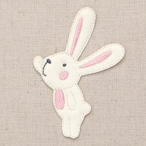 코하스아이디 레빗 프렌즈 봉제식 와펜, 아이보리, 3개입