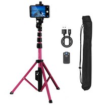 셀루미 하이엔드 2in1 블루투스 삼각대 셀카봉 130cm + 리모콘, SEL-VCT188(핑크), 리모컨 INTO-YT1688