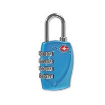 TSA 여행용 4중번호 잠금 자물쇠 블루, 1개