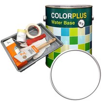 [셀프인테리어페인트] 노루페인트 컬러플러스 페인트 4L + 도구세트, 1세트, 퓨어화이트