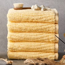 소프트터치 웨이브 호텔수건 190g 40수 코마사 40 x 90 cm, 레몬옐로우, 5개