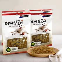 야아부르니 국내산 강아지 수제간식, 황태큐브, 4개