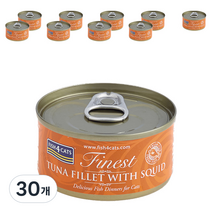 피쉬포캣 고양이 간식캔 70g, 참치 + 오징어, 30개