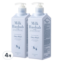 밀크바오밥 베이비 워시 올인원클렌저, 500ml, 4개