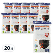 ABM 바른마스크 검정, 10개입, 20개