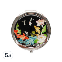 자개 나전칠기 원터치 손거울, 연꽃잉어, 5개