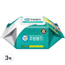 깨끗한나라 주방용 클린티슈 캡형, 50매, 3개