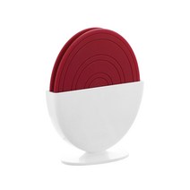 샐마 에그냄비받침 2p + 스탠드 세트, 버건디, 1세트