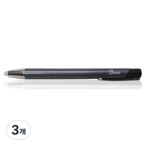 반디라이트 LED 볼펜 NEW Push Type, 다크그레이, 3개