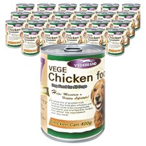 베게브랜드 반려견 원형 닭고기캔 400g, 24개, 닭고기맛