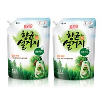 트리오 설거지 피톤치드 리필, 1.2L, 2개