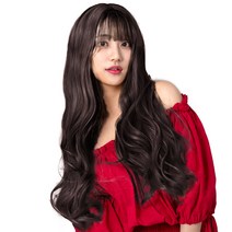 준 아르쥬 통가발 + 가발망, 블랙브라운, 1개