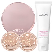 에이지투웨니스 퍼펙트 글래스 에센스 커버 팩트 케이스 + 리필 2p + 클렌징폼 세트, 23호(팩트), 1세트