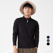 캐럿 남성용 긴 팔 쿨링 아웃도어 집업 티셔츠
