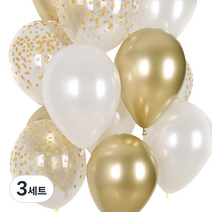 조이파티 천장 풍선 세트 리플렉스앤 골든컨페티 혼합, 3세트, 랜덤발송(고무풍선)