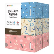 탐사 스마트 눈금창 미용티슈 250매, 6개입