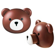 곰돌이 버튼 훅, 브라운, 2개