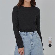 아피나르 긴팔 코튼 립 티셔츠