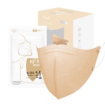 다나마스크 뉴 온숨 에어핏 스타일 대형 KF94, 연한갈색, 50개입, 1개
