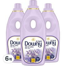 다우니 섬유유연제 생화향기 와일드 라벤더, 1L, 6개