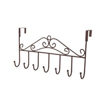코끼리리빙 벽부착형 옷걸이 도어 후크 KYK-4223, 브라운, 1개입