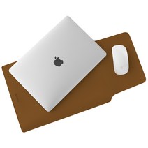 소이믹스 가죽 노트북 파우치, 카멜브라운