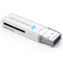 [sd카드리더기usb3.0] 구스페리 USB 3.0 SD / TF 카드 리더기, 화이트